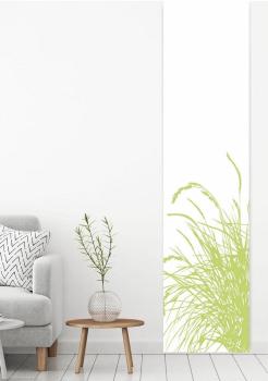 Flächenvorhang Reed24 Apfel L blanco  Schiebevorhang, Schiebegardine, modern, 60 cm breit, 2,65 m hoch, 3 m hoch